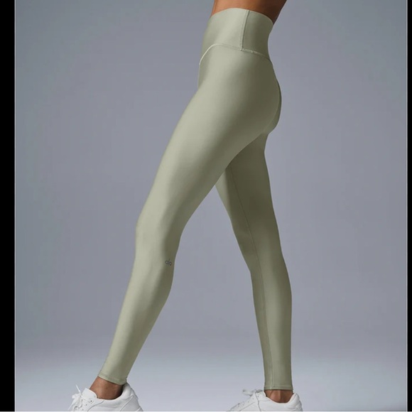 ALO Yoga High Waist Airlift Full Length Leggings Limestone Green - Picture 2 of 7